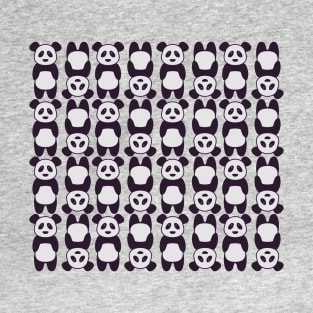 Cute Kawaii Purple Panda Pattern T-Shirt